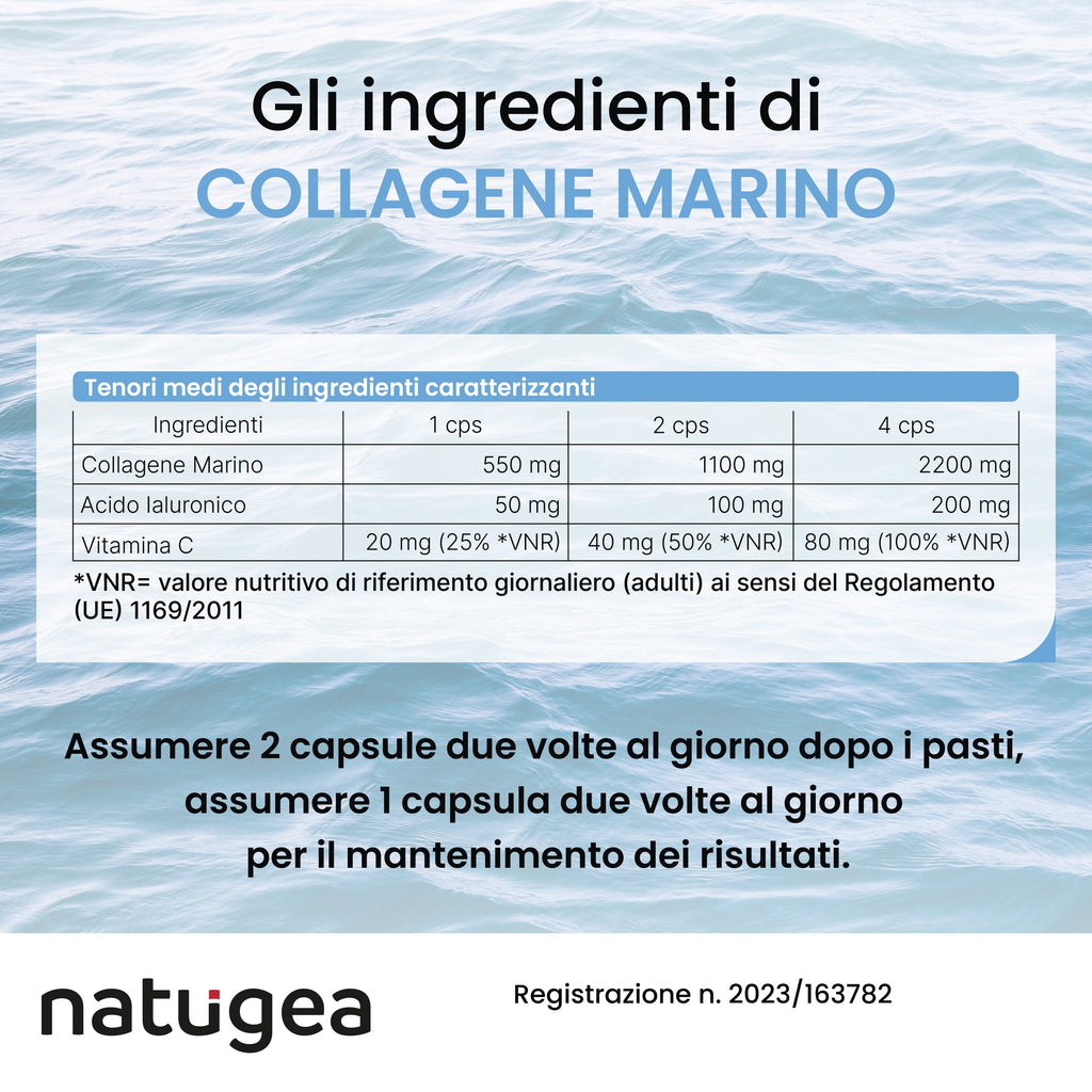 Collagene marino idrolizzato per pelle – Peptan® Tipo 1 con Acido Ialuronico e Vitamina C